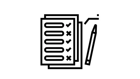 School examination line icon animation Stock-Footage 157340360