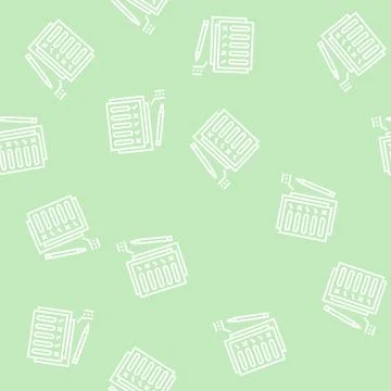 School examination line seamless pattern Stock Illustration