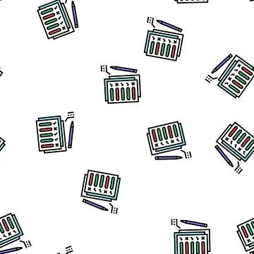 School examination vector seamless pattern Stock Illustration
