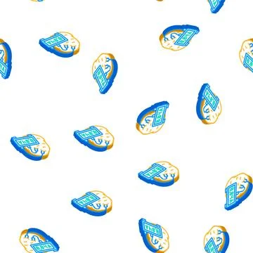 School experiments potatoes isometric icon seamless pattern Stock Illustration