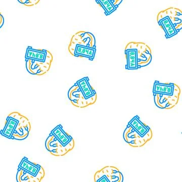 School experiments potatoes vector seamless pattern Stock Illustration