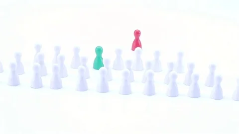 School figures representing a classroom getting more and more empty Stock Footage 80905003