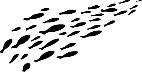 School of fish vector isolated on background Stock Illustration