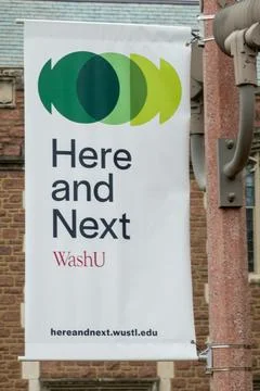 School  Flag at the Danforth Campus of Washington University in St. Louis Stock Photos