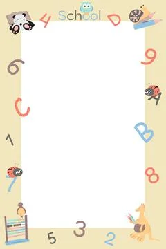 School frame. Border for school use. Stock Illustration