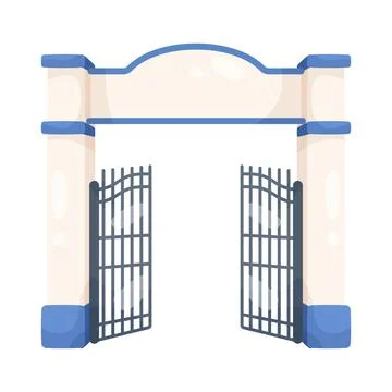School gate Stock Illustration