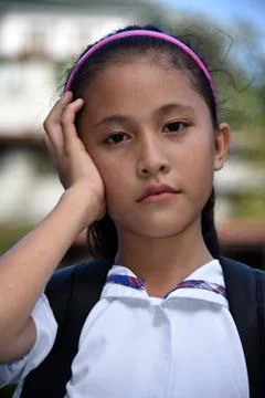 School Girl Memory Problems Foto stock