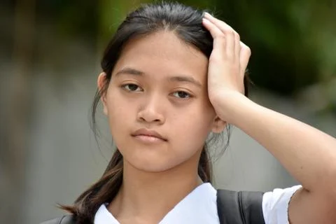 An A School Girl Memory Problems Stock Photos