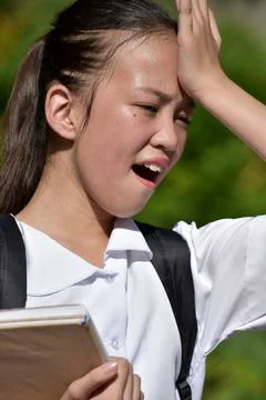 A School Girl Memory Problems Foto stock