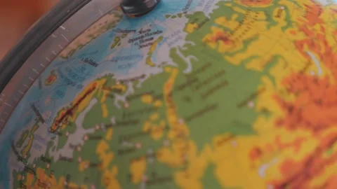 School globe on the desk close-up Stock-Footage 197898148