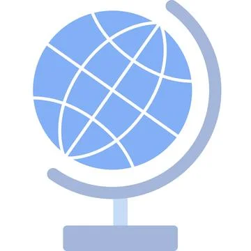 School globe earth vector world map icon Stock Illustration