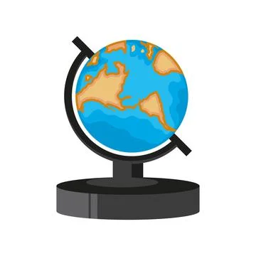School globe map Stock Illustration