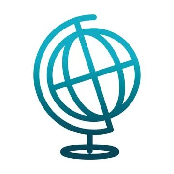 School globe map science and research gradient style icon イラスト素材