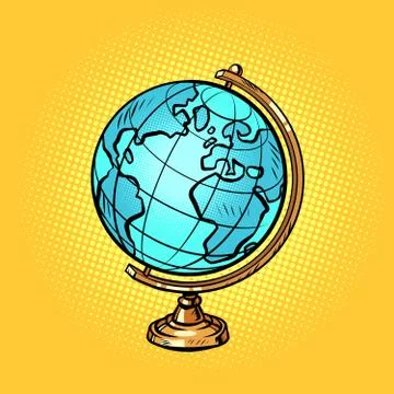 School globe planet earth Stock Illustration