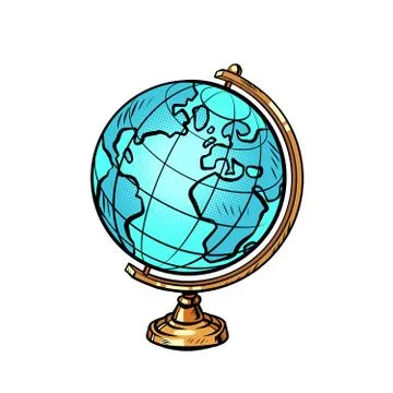 School globe planet earth 库存插图