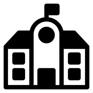 School glyph icon vector illustration isolated on white background Stock Illustration