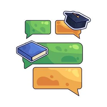 School group chat illustration Stock Illustration