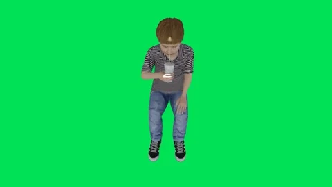 School guy is drinking something in a sitting position from the upper angle Video stock 246731190