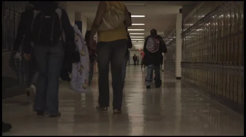 School-Hallway 01 Video stock 43590166