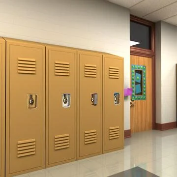 School Hallway ~ 3D Model ~ Download #91442050 | Pond5