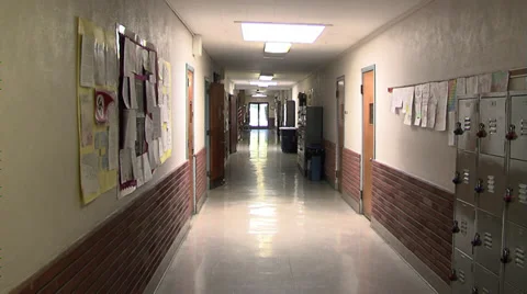 School Hallway Push 스톡 동영상 37124267