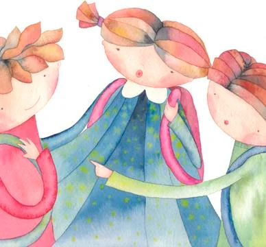 School - happy children Stock Illustration