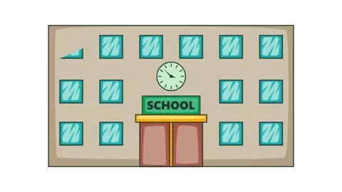 School icon animation Vídeos de archivo 157181260