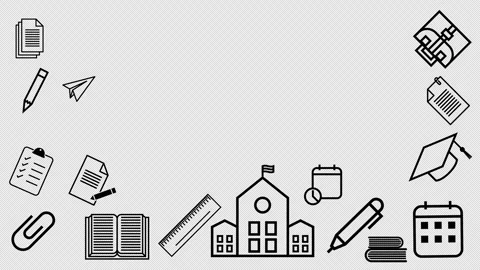 School icon animation 库存影片 332589127