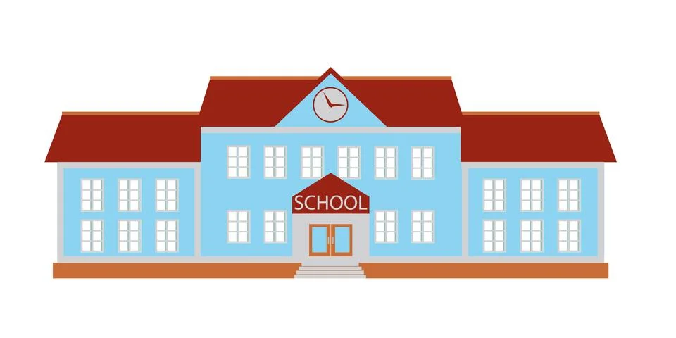 School. Icon. 库存插图