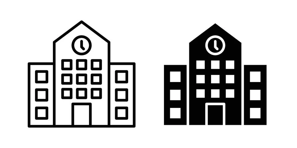 School icon Illustration set. Vector Eps10 for apps Stock Illustration