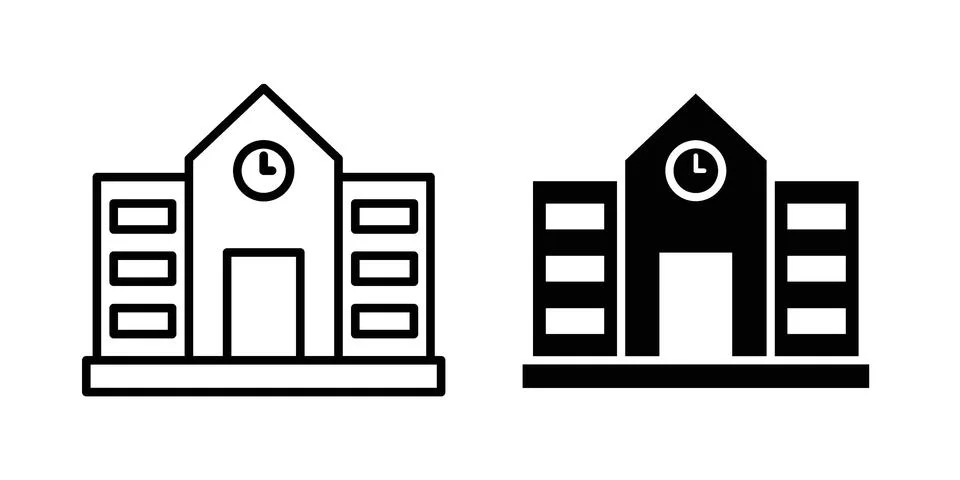 School icon set, collection of vector icons Stock Illustration