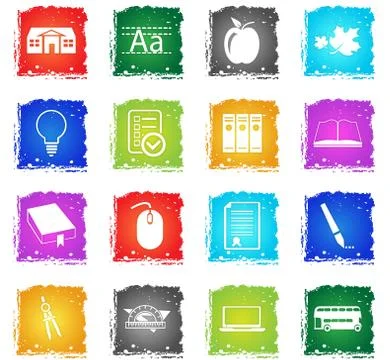 School icon set Illustration