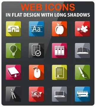 School icon set Illustration