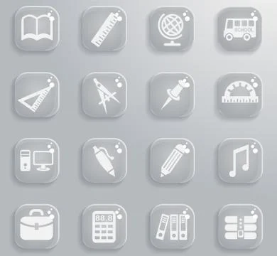 School icon set Stock Illustration