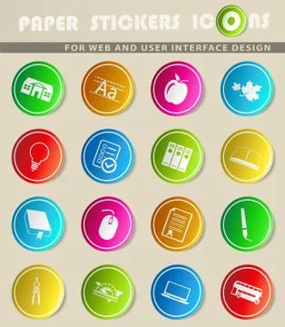 School icon set Illustration