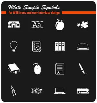 School icon set Illustration
