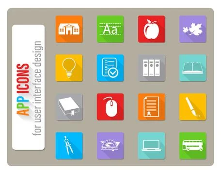 School icon set Illustration