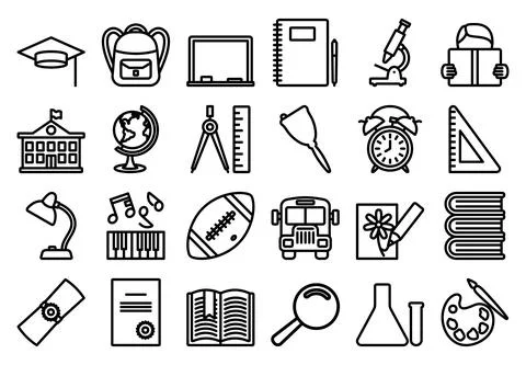 School Icon Set イラスト素材