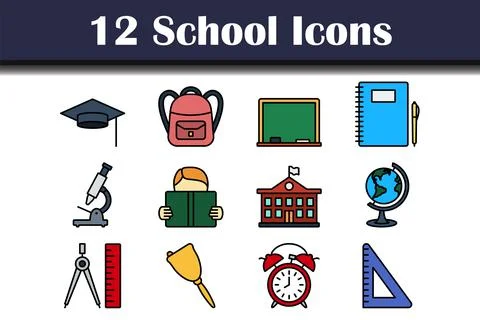 School Icon Set イラスト素材