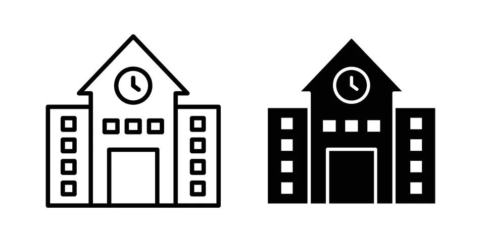 School icon set. Vector EPS 10 Stock Illustration