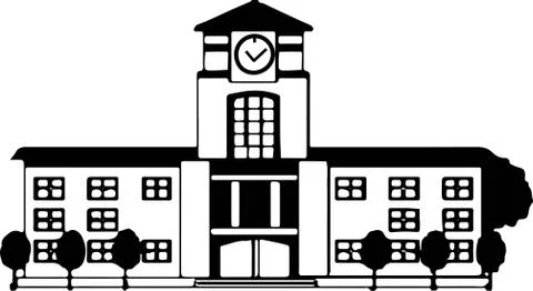 School icon on white background Stock Illustration
