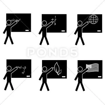 School icons Stock Illustration