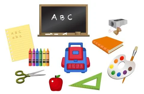 School Icons Stock Illustration