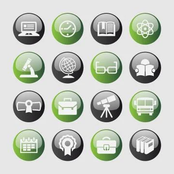 School icons Stock Illustration