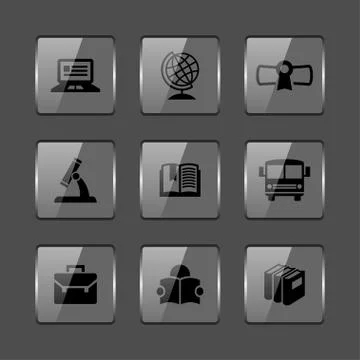 School icons Stock Illustration