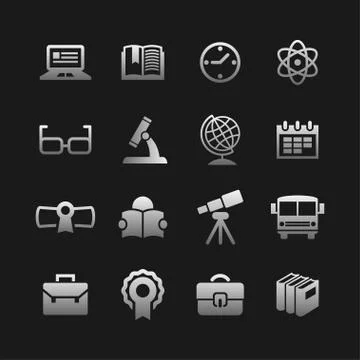 School icons Stock Illustration