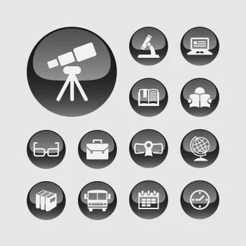School icons Stock Illustration