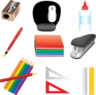 School Icons  Stock Illustration