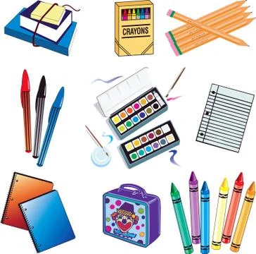 School Icons Stock Illustration