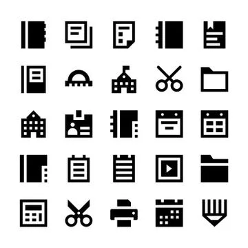 School Icons Stock Illustration